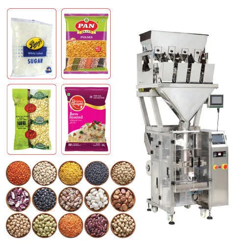 Máy đóng gói cân định lượng hạt tự động 4 đầu cân