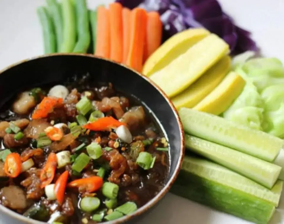 Rau luộc mắm kho quẹt - Thụy Như
