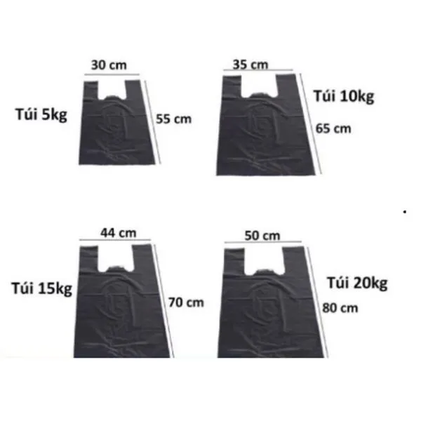 Kích thước túi nilon đựng rác