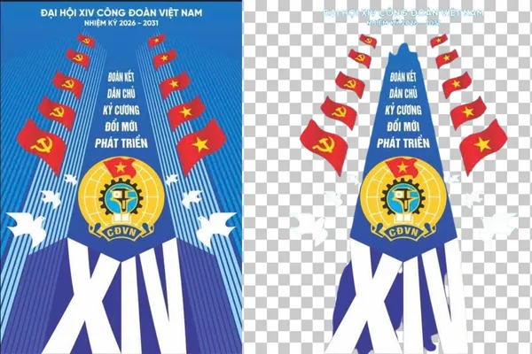 Logo công đoàn việt nam mới nhất vector
