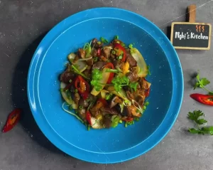 Sốt xào tương cay – Lòng mề gà xào tương cay –  Nghi’s Kitchen