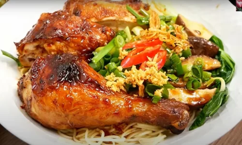 Gà quay ăn mì – Nước sốt mì hủ tiếu khô – Vanh Khuyen