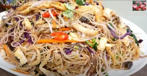 Miến xào chay – Miến trộn chay – Vanh Khuyen