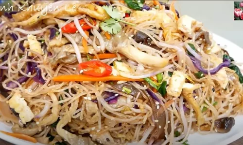 Miến xào chay – Miến trộn chay – Vanh Khuyen