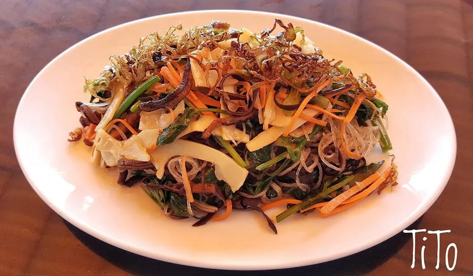 Miến xào nấm hương - Hien Thanh