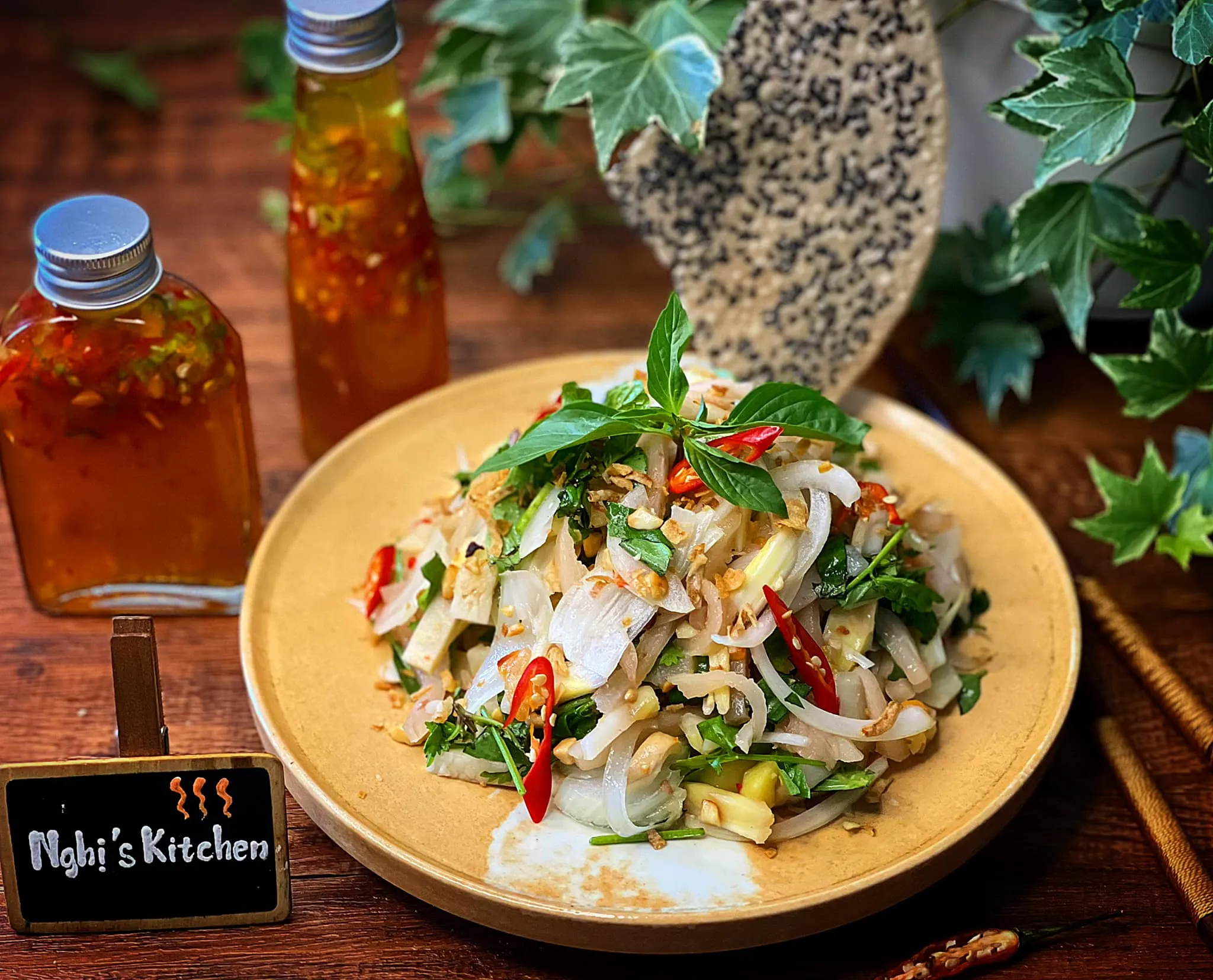 Mít non trộn da heo - Sốt trộn gỏi -  Nghi's Kitchen