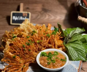 Nấm kim châm san hô – Sốt chấm đặc biệt – Nghi’s Kitchen