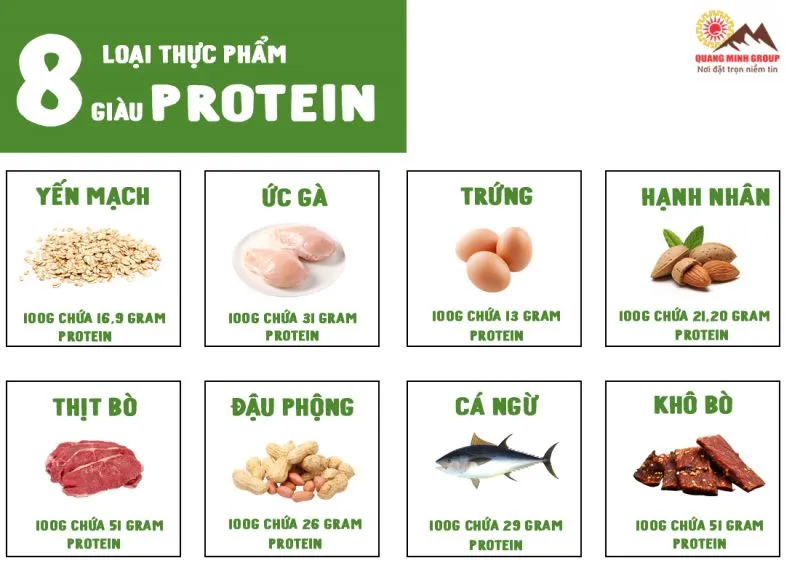 Các thực phẩm giàu Protein tốt cho sức khoẻ