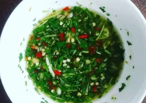 Sốt chấm giò heo chiên