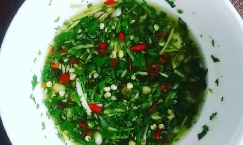 Sốt chấm giò heo chiên
