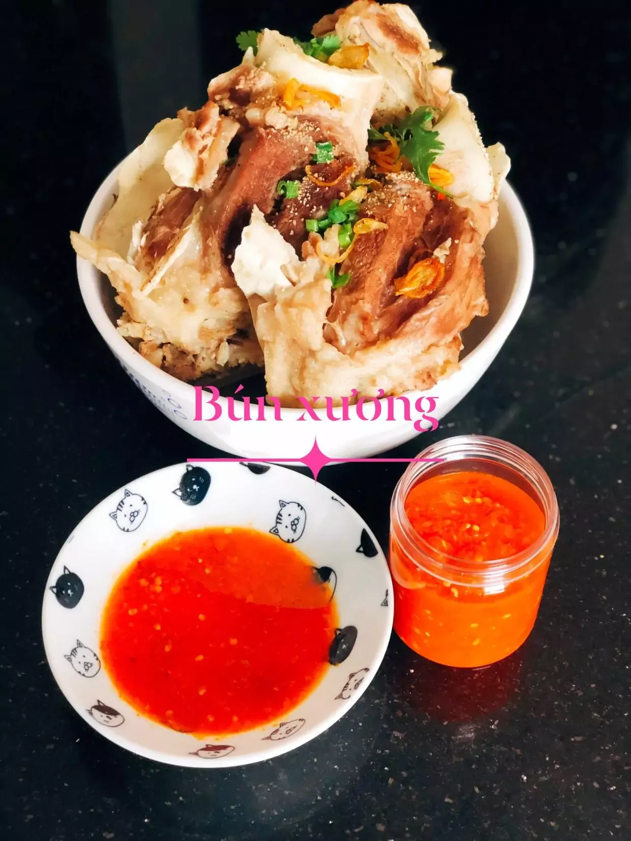 Nước chấm tương ớt - Ăn kèm bún xương, bún nước lèo - Nghi Kitchen