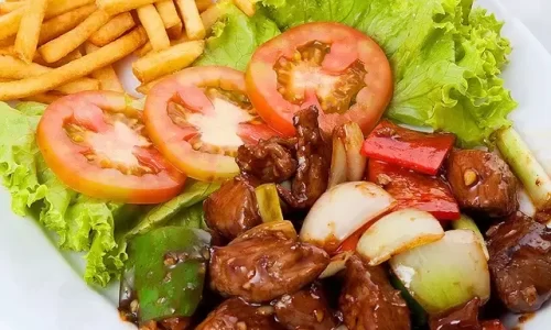 Sốt xào bò lúc lắc, bít tết, bò xào