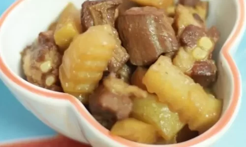 Sườn kho su hào