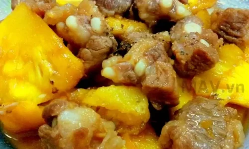 Sườn non kho dứa