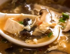 Súp đậu hũ nấm chua cay – Món hoa – GVHP