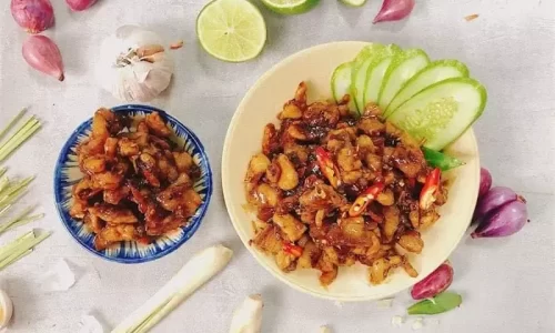 Ba chỉ kho ruốc sả – Nghi’s Kitchen