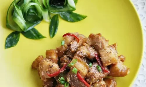 Thịt ba chỉ rim tương đen