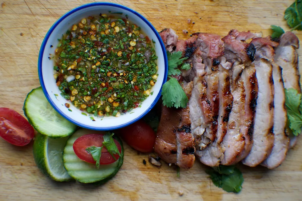 Thịt heo nướng kiểu Thái - Kor moo yang