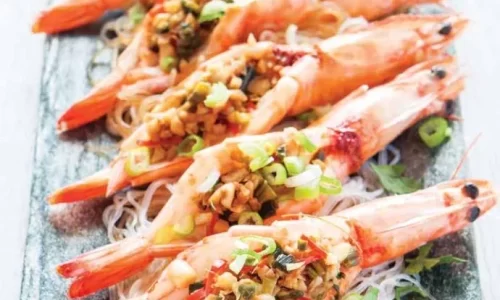 Tôm hấp miến và sốt tỏi kiểu Đài Loan – GVHP