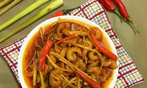 Tôm khô rim chua cay