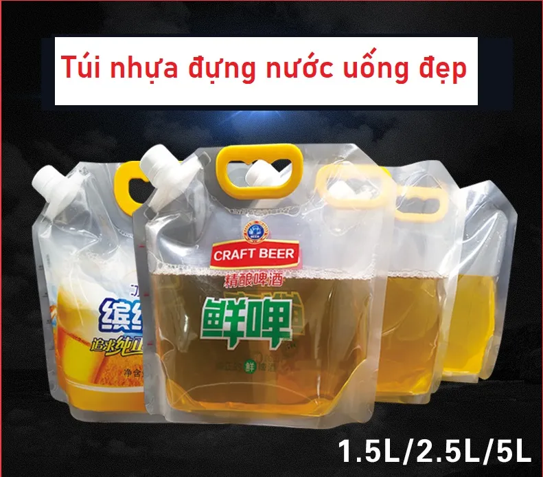 Túi nhựa đựng nước ngọt và nước có ga
