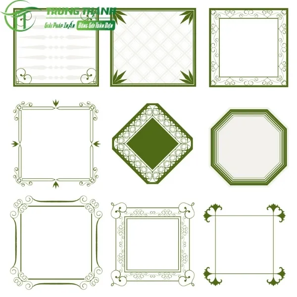 Vector khung viền hoa văn đẹp
