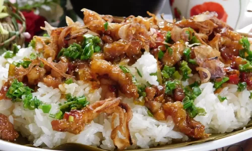Xôi thịt dầu hào – Lam Anh Dao