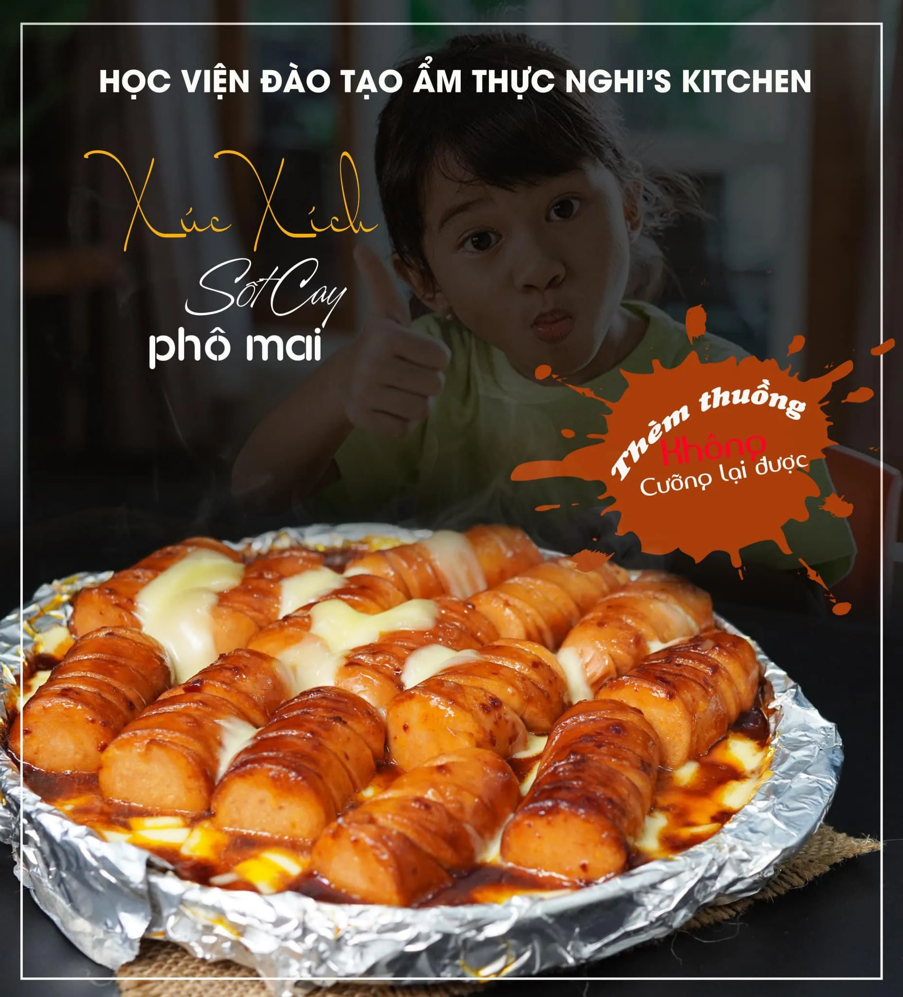 Xúc xích sốt cay phô mai - Nghi Kitchen